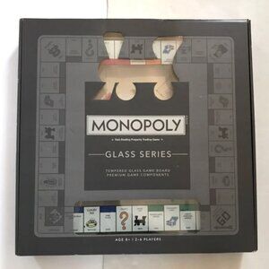 New Rare Winning Solutions Monopoly Tempered Glass Series Edition Board Game